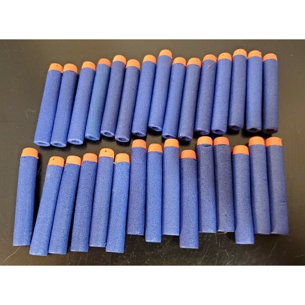 30 Extra Nerf Gun Blue Darts with Orange tips